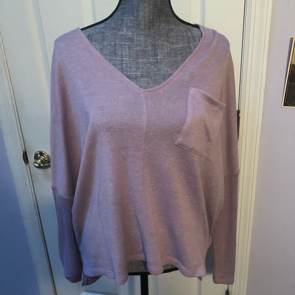 long sleeve lavender top